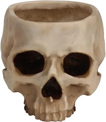 Produktbild von Blumentopf, Harz-Schädel-Figur, Blumentopf, Dekoration, Süßigkeitenbehälter für Haus-, Bar- oder Tischdekoration