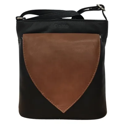 Produktbild von C1920 Cinino Ledertasche Umhängetasche Schwarz/Cognac