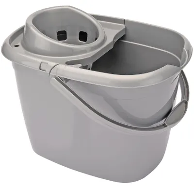 Obrázok produktu pre Draper 24778, plastový vedro, 12 litrov, 37,8 x 30 x 29 cm, sivá farba