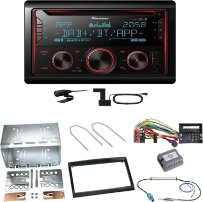 Produktbild von Pioneer FH-S820DAB DAB+ Bluetooth USB Einbauset für Citroen C2 C3 Berlingo Jumpy