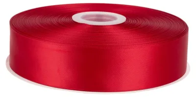 Satinband 91 m x 38 mm, doppelseitig, scharlachrot