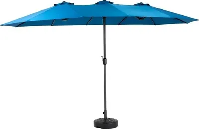 Image de Toile de rechange pour parasol - Housse de parasol - Toile imperméable - 4,51 m - Pour jardin & terrasse - Bleu