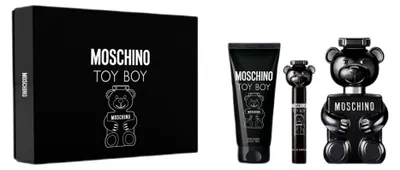 Produktbild von Toy Boy Eau de Parfum Spray 100 ml + parfümiertes Körpergel 100 ml + Eau de Parfum Spray Miniatur 10 ml Duftset