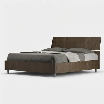 Produktbild von Doppelbett mit Bettkasten 160x190cm Nussholz Demas Nod Noix