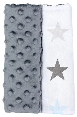 Immagine prodotto di TupTam Protezione per cintura di sicurezza auto per bambini, confezione da 2 pezzi, colore: stelle blu e grigio