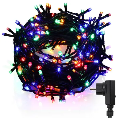 Zdjęcie produktu dla Girlanda świetlna Bettizia, 30 metrów, 300 diod LED, 8 trybów świecenia, idealna na imprezy, Boże Narodzenie, wesele, dekoracje, kolorowa