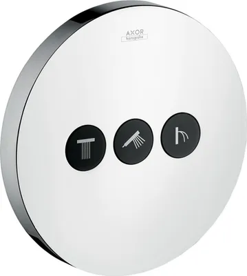 Obrázok produktu pre Hansgrohe Axor ShowerSelect skrytý uzatvárací ventil pripravená súprava 3 spotrebiče okrúhly brúsený nikel, 36727820