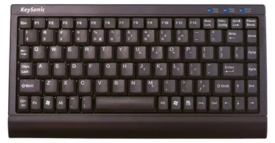 Productafbeelding van Keysonic 12509 TAS ACK-595C+ (VS) Mini SoftSkin PS/2-USB, zwart
