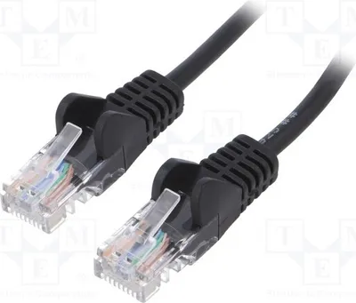 Produktbild von 1x schwarz 0,5m   2 68676 RJ45-Kabel PVC 6