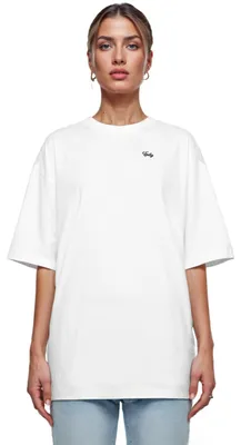 Produktbild von Nika F Damen Oversize-Shirt Logostickerei Rundhals dicker Stoff