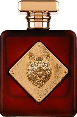 A close-up studio shot of a perfume bottle.