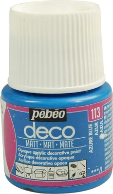 Obrázek produktu pro Matná krycí akrylová barva - Azurově modrá - 45 ml
