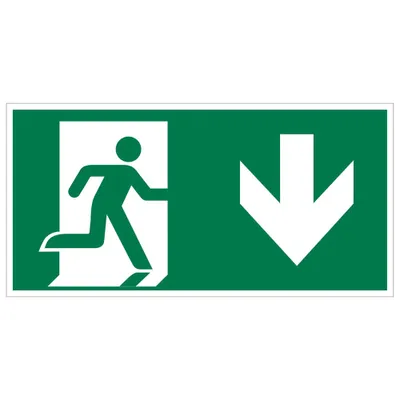 Produktbild von Pickup-Schild 15x30cm Fluchtweg Treppe runter