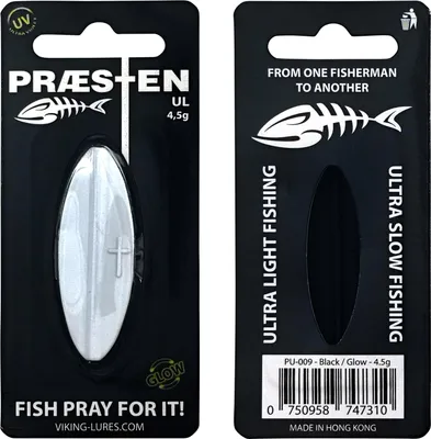 Produktbild von Westin PRÆSTEN 4.7cm 4.5g - Inlineblinker, Farbe:Black / White (Glow)