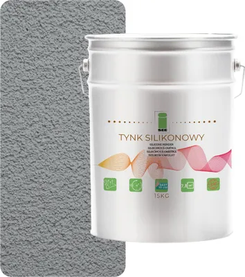 Produktbild von Silikonputz 7045 Außenfassade Grau 1,5 mm Premium 15 kg