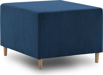 Produktbild von Puff Hocker Wohnzimmer Fußhocker Für Sessel FIREZE Sitzhocker, Dunkelblau, Blau