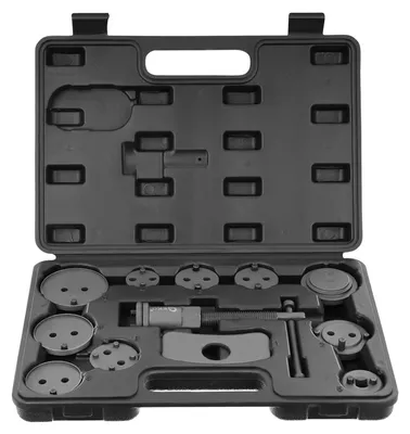 Immagine prodotto di Set-kit ripristino per pinze freno, strumento universale per la retrazione, attrezzi rimozione dei pistoni dei freni anteriori e posteriori, auto garage, 12 pezzi Geko