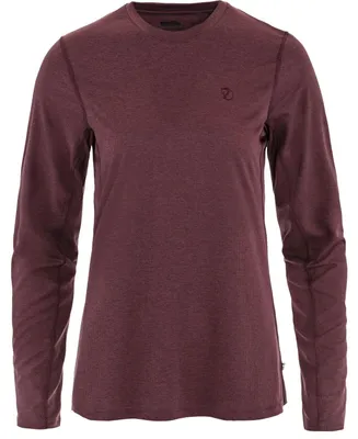 Image de T-shirt manches longues Fjällräven Abisko Day Hike pour femmes, couleur : Port, taille : XL
