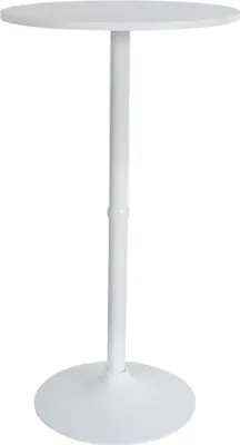 Obrázek produktu pro Kulatý barový stůl 60 cm - Barový stůl - Stylový a robustní design | Barva: bílá/bílá