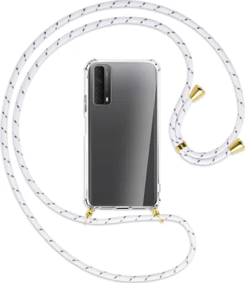 Produktbild von Handykette Backcover-Schutzhülle mit Band (Metall goldfarben) für Huawei P smart 2021 - Rainbow