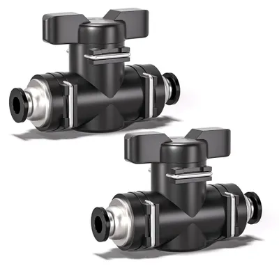 Produktbild von 10 Stück pneumatische Durchflussregelventile, 6 mm, mit Push-to-Connect-Anschluss
