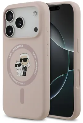 Obrázok produktu pre Puzdro Karl Lagerfeld Silicone Karl&Choupette Ring Magsafe Do Iphone 17 Pro - Ružové