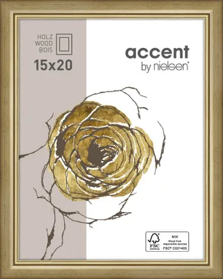 Obrázok produktu pre Drevený rám Ascot 13x18 cm zlatý