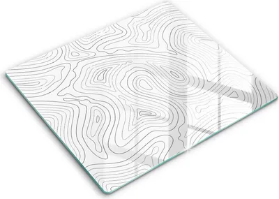 Zdjęcie produktu dla Deska kuchenna – 60 cm x 52 cm - Szklana deska do krojenia - Szkło hartowane – Antypoślizgowa - Abstrakcja Kształty