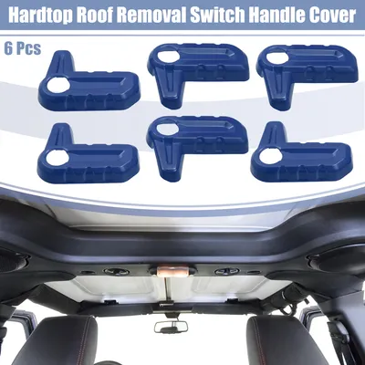 Image de Cache de poignée de commutateur de démontage du toit rigide pour Jeep Wrangler JK - 6 pièces Bleu Foncé