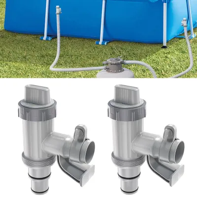 Obrázek produktu pro Adaptér pro bazénovou hadici - servisní ventil - 32/38 mm - příslušenství pro čerpadlové systémy - 2 kusy - vhodné pro bazény nadzemní