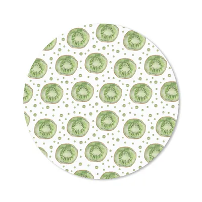 Produktbild von MuchoWow® Mauspad Mousepad Kiwi - Aquarell - Schablonen 20x20 cm - Mousepads - Maus Mat - Pad - Mausunterlage - Schreibtischmatte