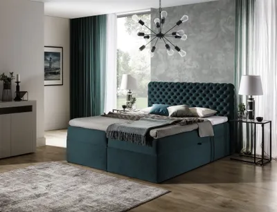 Produktbild von Boxspringbett Schlafzimmerbett WILLIAM 140x200cm in Stoff