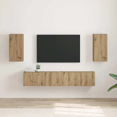 Produktbild von "Schlussverkauf" TV-Wandschrank 2 Stück - WohnzimmerTV-Möbel/TV-Tisch - Kunsthandwerk Eiche 30x31x60 cm  C14482