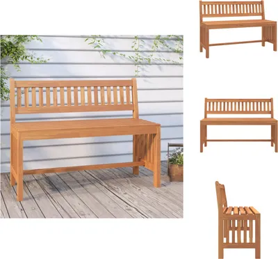 Immagine prodotto di vidaXL Panca da giardino 110 cm in legno massiccio di eucalipto - Panche da giardino