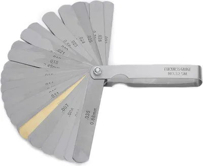 Obrázok produktu pre Feeler Gauge, 32 Blade Feeler Gauge, Feeler Gauge z nehrdzavejúcej ocele, nástroj na meranie medzier, kombinácia Feeler Gauge, nástroj na meranie hrúbky, nástroj na opravy automobilov