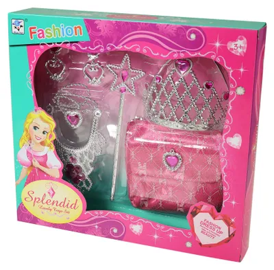 Produktbild von Prinzessinnen-Set mit Handtasche rosa