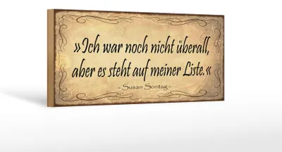 Produktbild von Holzschild Spruch 27x10cm ich war nicht überall aber steht