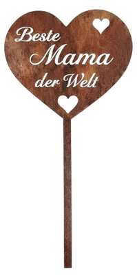 Herz-Dekoration mit Rosteffekt, wasserdicht, 30 cm, für Außen