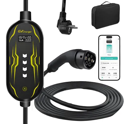 Image de Câble de charge Junsun Type 2 3.6 kW 5 m – Chargeur EV portable Type 2