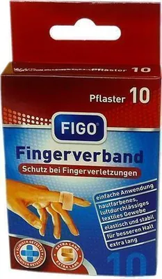 Produktbild von FIGO Wundverband 10er Finger-Verband 12x2cm elastisch