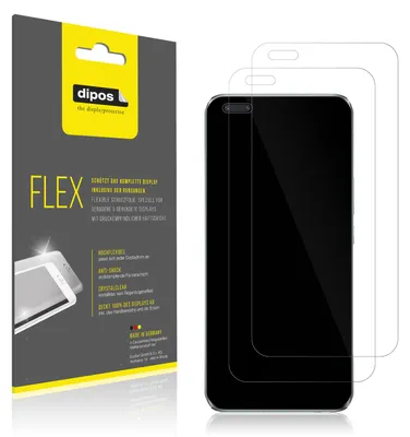 Produktbild von 2x Schutzfolie für Honor Magic 5 Pro Folie, 100% Displayabdeckung, dipos Flex