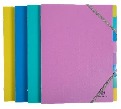 Image de Exacompta 8x Trieur PP 3 rabats Young 8 compartiments A4 assort. 56190E