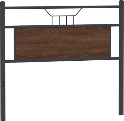 Produktbild von vidaXL Ersatz-Kopfteil Braun Eichen-Optik 100 cm Holzwerkstoff und Stahl