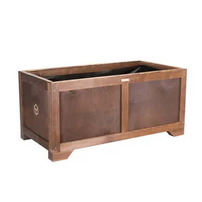Obrázek produktu pro Greenspot Vintage Truhlík na Květiny Dřevo 80x42x45cm 120l Palisandr hnědý tmavý