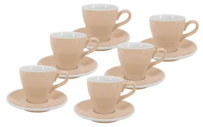 Immagine prodotto di Set di 6 pezzi - Tazza Lungo con piattino Milano, 150 ml, avorio