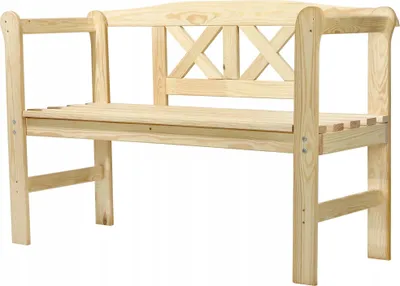 Image de Banc de jardin - Banc public en bois - Longueur 119 cm - Pour le jardin et la terrasse - Banc pour l'extérieur - Construction robuste