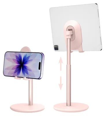 Immagine prodotto di Omgoods - Supporto regolabile per telefono da scrivania, adatto per smartphone e tablet fino a 12,9 pollici