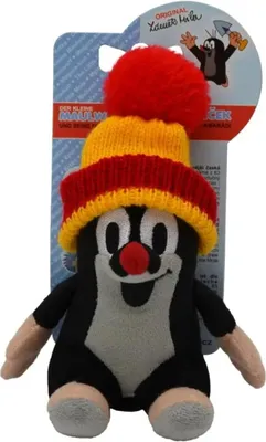 Produktbild von Der kleine Maulwurf sitzend, Mütze rot-gelb, 14 cm
