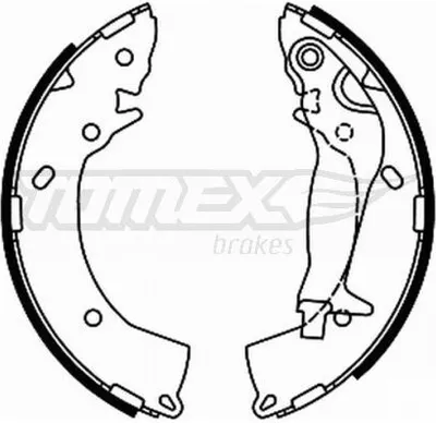 Produktbild von TOMEX brakes Bremsbackensatz Trommelbremse Hinten für HYUNDAI GETZ (TB) 203mm TX 21-92