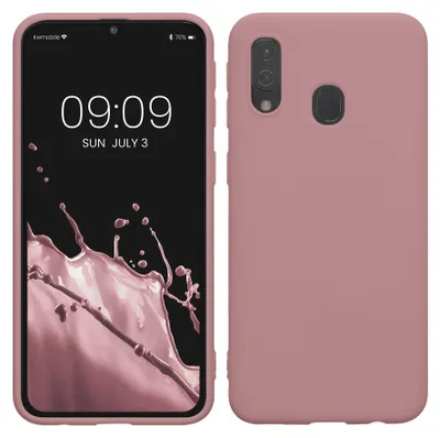 Produktbild von kwmobile Handyhülle für Samsung Galaxy A40 Hülle - TPU Case - Kabelloses Laden - Schutzhülle Cover in Altrosa